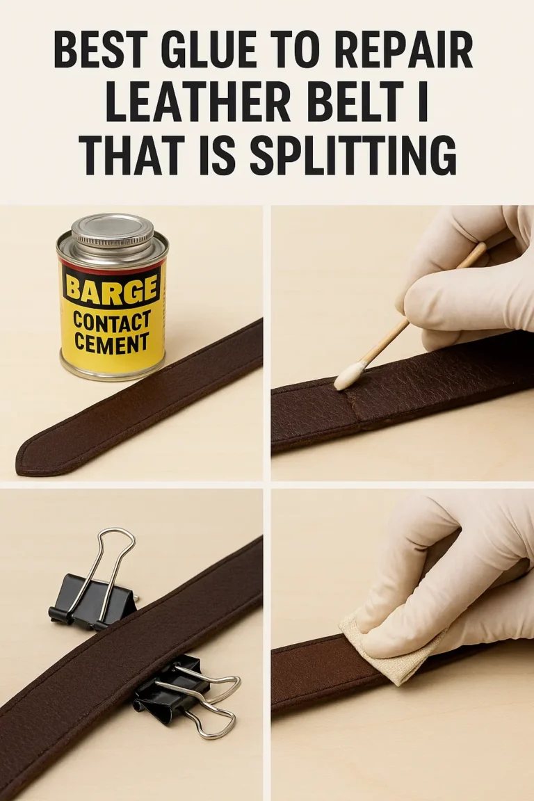 Fix Frayed Belt Hole with Patch and Stitching