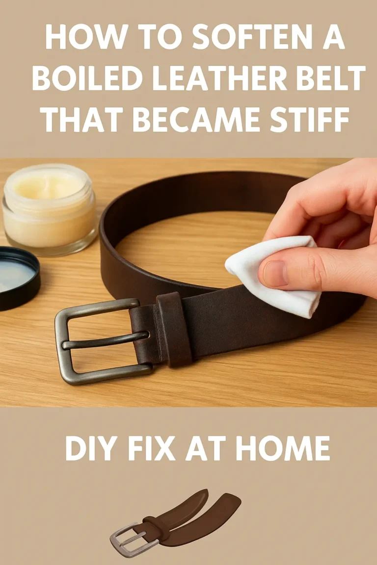 How to Soften a Boiled Leather Belt That Became Stiff