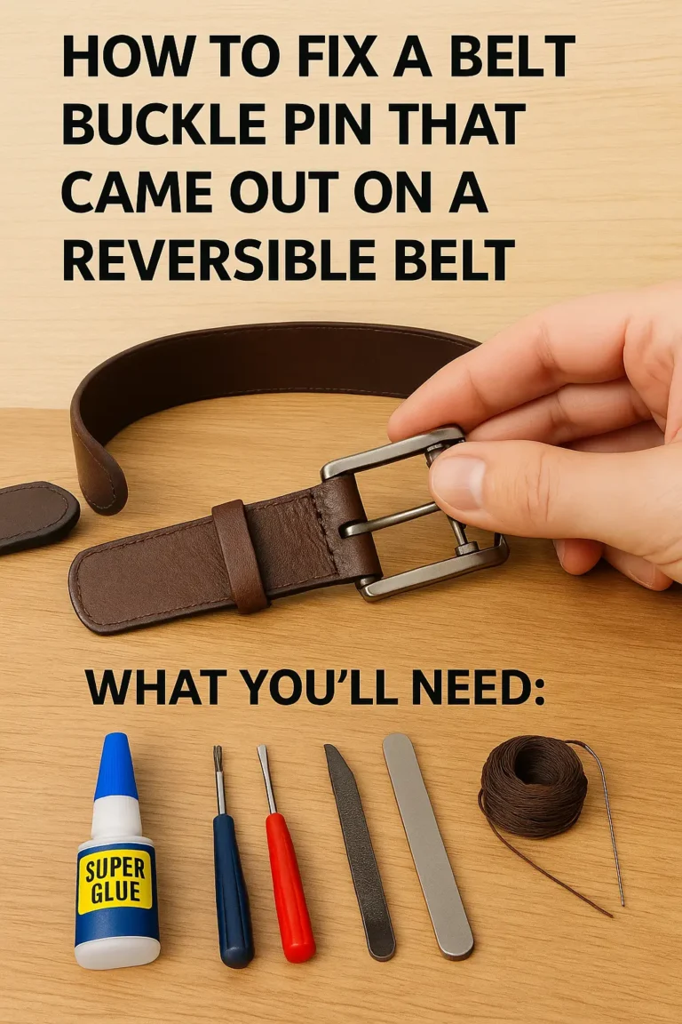 How to Fix a Belt Buckle Pin That Came Out on a Reversible Belt