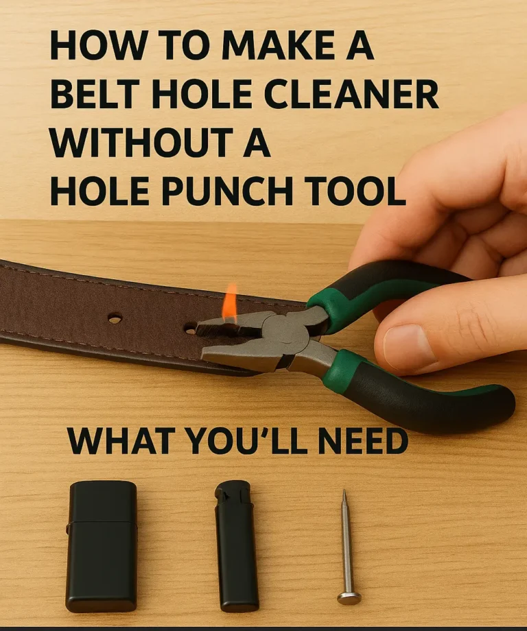 Belt Hole Cleaner Without Hole Punch Tool