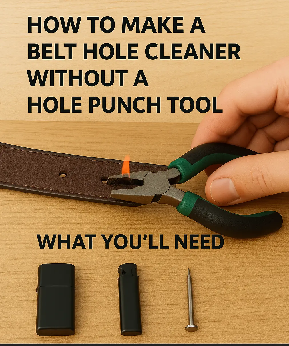 Belt Hole Cleaner Without Hole Punch Tool