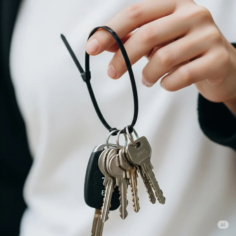 Transform Zip Ties into an Instant Key Holder