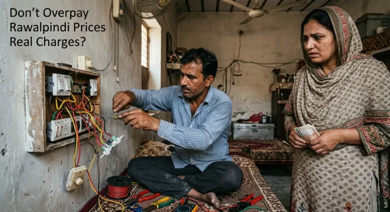 How Much House Electricians Really Charge in Rawalpindi (Full Price Breakdown from Real Jobs)