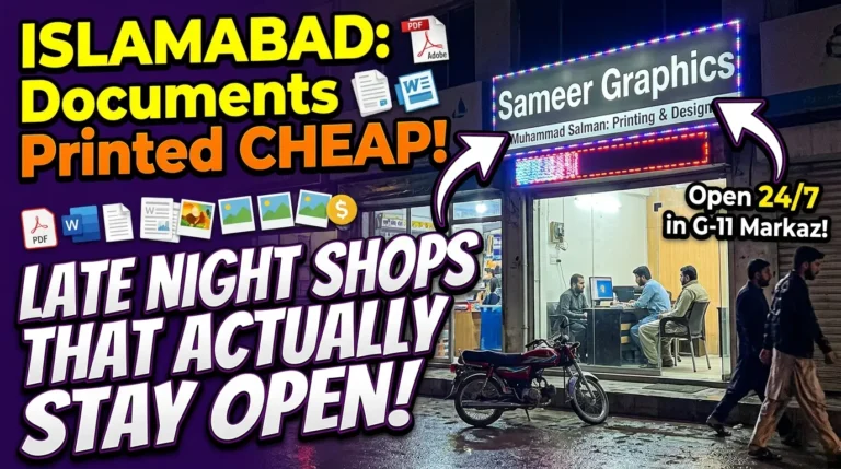 Where to Get Documents Printed Cheap in Islamabad (Late Night Shops That Actually Stay Open)