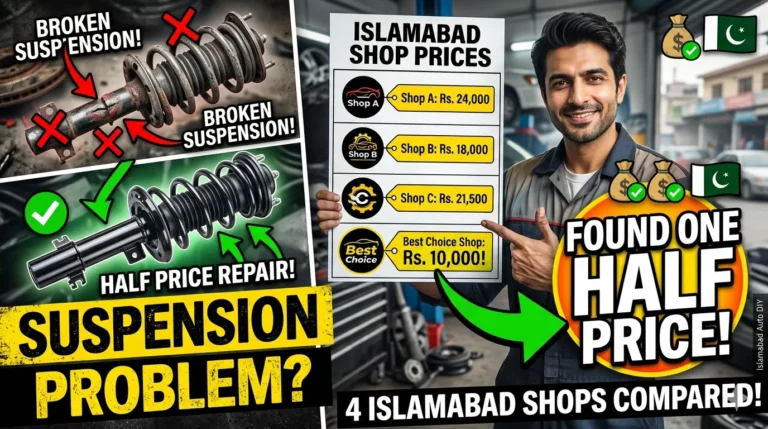 Car Suspension Problems? I Compared Prices at 4 Shops in Islamabad and Found One Half the Price