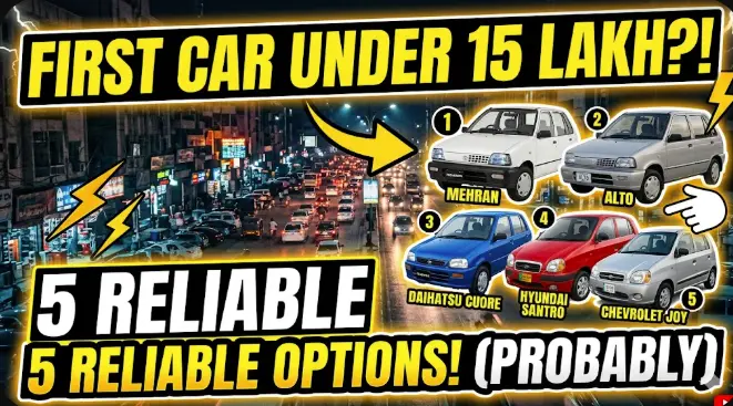 First Car in Pakistan Under 15 Lakh? Here Are 5 Options That Won’t Break Down (Probably)