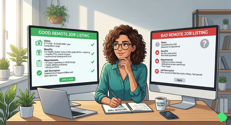 Evaluating good vs bad remote job postings