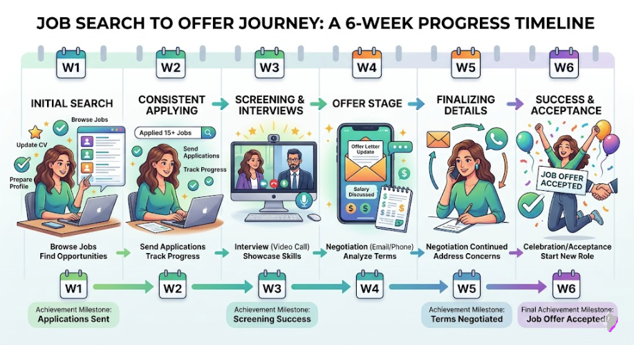 4-6 week timeline from job search to hiring on Remote.co