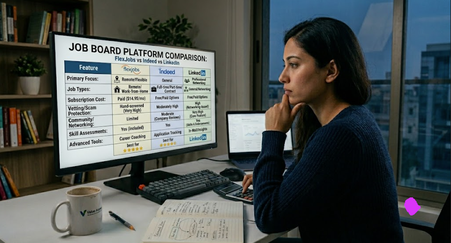 FlexJobs compared to Indeed LinkedIn and other job boards